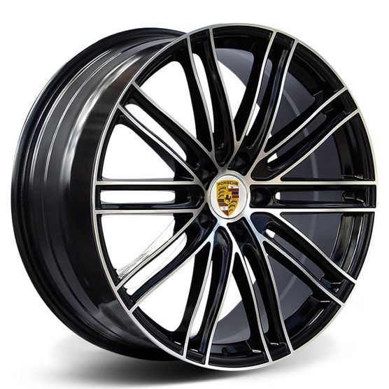 Roda_Porsche_911_Turbo_S_preta_com_face_polida Roda_Porsche_911_Turbo_S_preta_com_face_polida