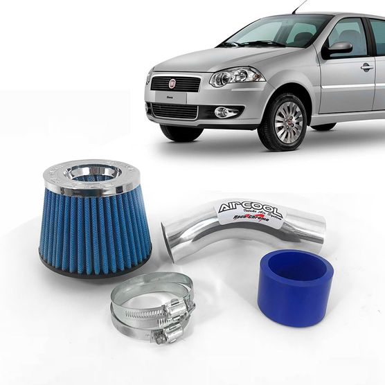 Filtro-Ar-Esportivo-Racechrome-Intake-Duplo-Fluxo-Azul-Fiat-Siena-1.8-8V-2006-1a