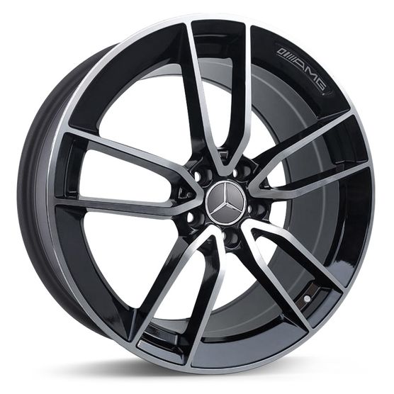 Jogo-Roda-Mercedes-CLS53-Aro-19---Preta-Brilhante-Roda-Mercedes-CLS53-Aro-19-5x112-Tala-89-Off-Set-45-2a