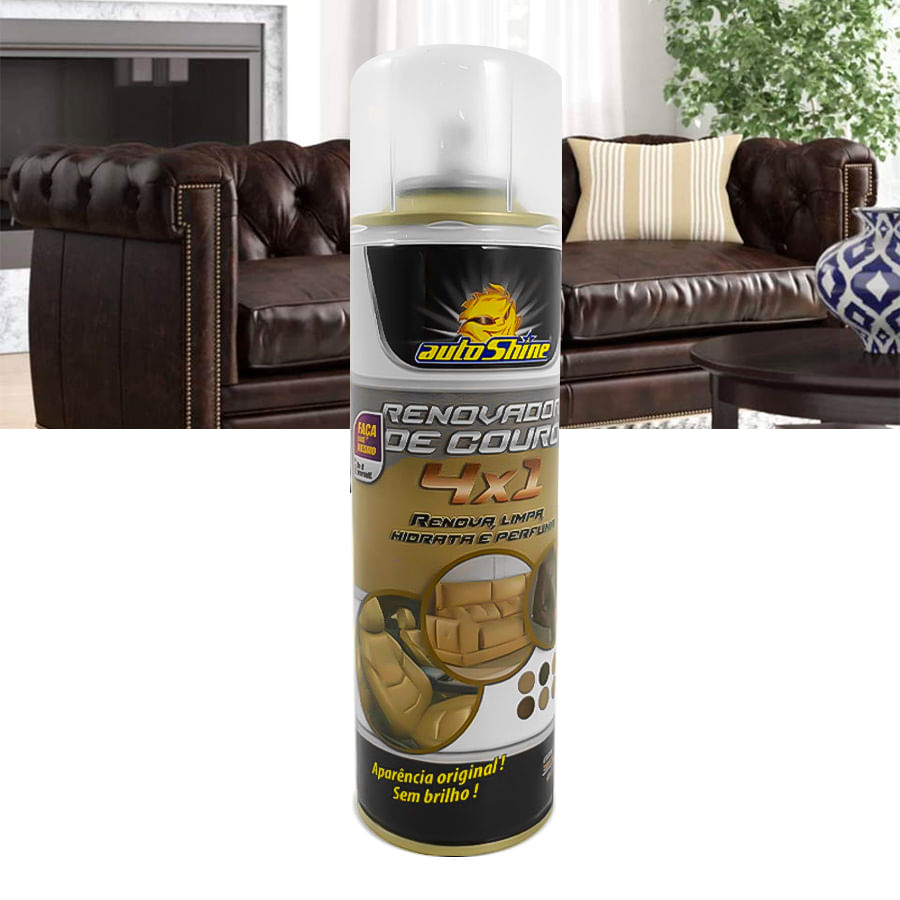 Limpa e Renova Couro de Sofá Spray Autoshine 300ML leandrinistore