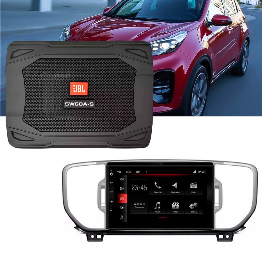 Multimídia 9'' Kia Sportage 2016 a 2019 Android + Subwoofer