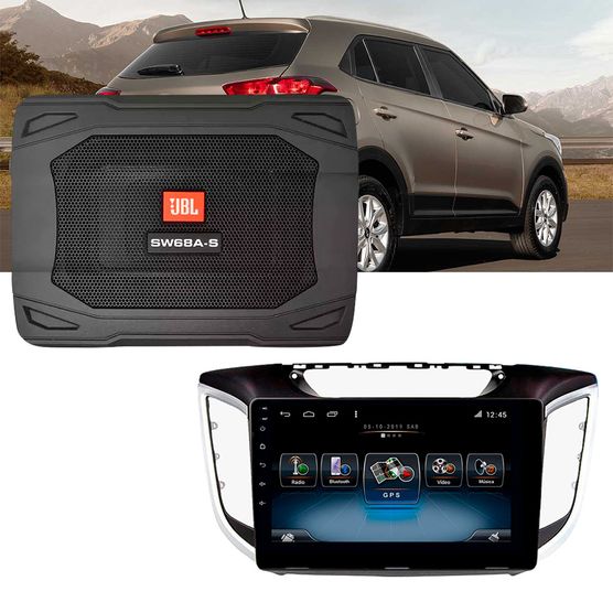 Multimídia 10'' S200+ Creta 2018 a 2020 Android + Subwoofer