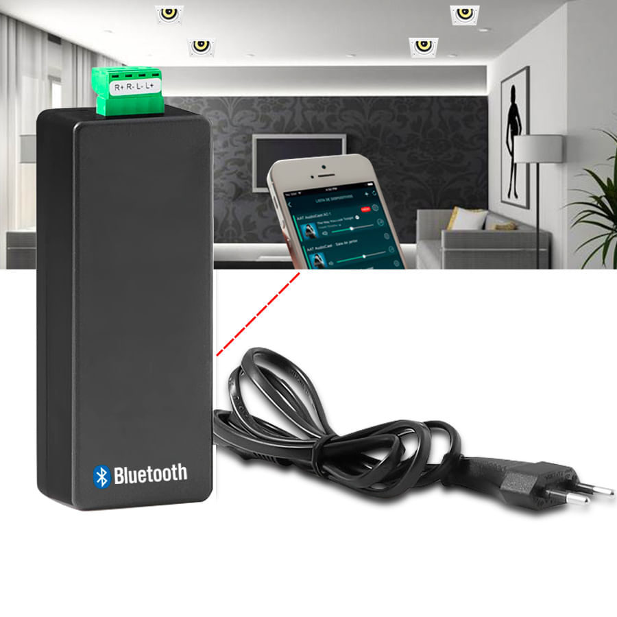 Amplificador Bluetooth Streaming Áudio para Som Ambiente leandrinistore