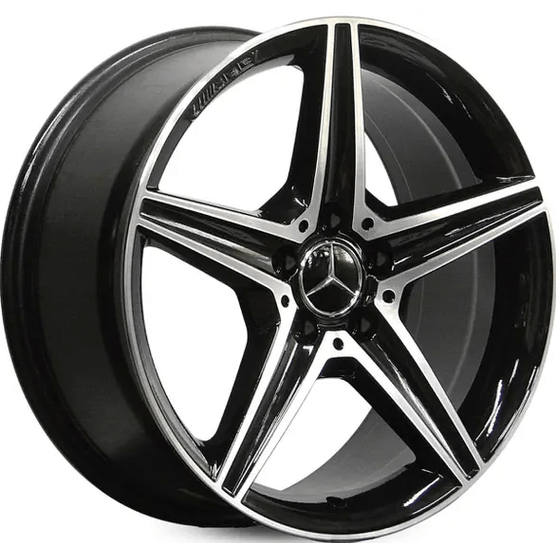 Roda-RAW-Mercedes-C250-AMG-Preta-Diamantada Roda-RAW-Mercedes-C250-AMG-Preta-Diamantada