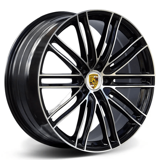 Roda_Porsche_911_Turbo_S_preta_com_face_polida.P Roda_Porsche_911_Turbo_S_preta_com_face_polida.P