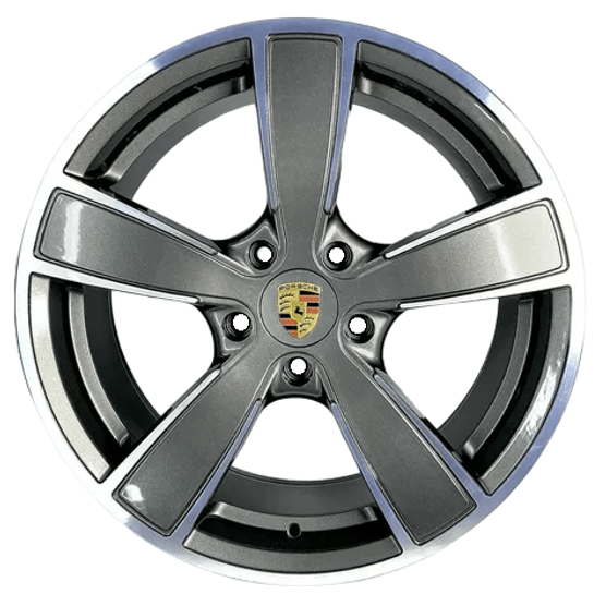 Jogo-Roda-GT7-Porsche-Boxster-Cayman-718-Aro-20-Grafite-Diamantada