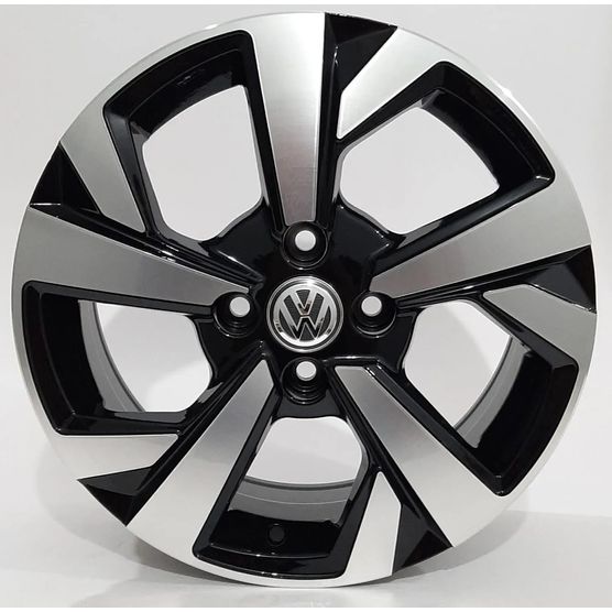 Jogo-Roda-BRW-1640-VW-Nivus-Aro-15-4x100-Preta-Diamantada Jogo-Roda-BRW-1640-VW-Nivus-Aro-15-4x100-Preta-Diamantada