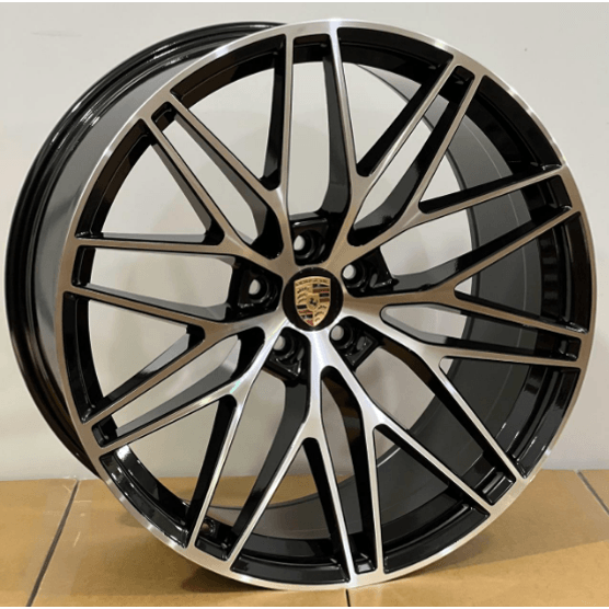 Jogo-Roda-Porsche-Macan-Aro-21-Preta-Diamantada Jogo-Roda-Porsche-Macan-Aro-21-Preta-Diamantada