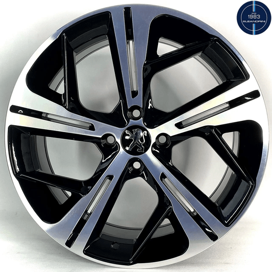 Jogo-Roda-Peugeot-208-GT-Aro-18-Preta-Diamantada Jogo-Roda-Peugeot-208-GT-Aro-18-Preta-Diamantada