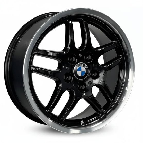 Jogo-Roda-BMW-Vintage-Aro-17---Preta-Diamantada