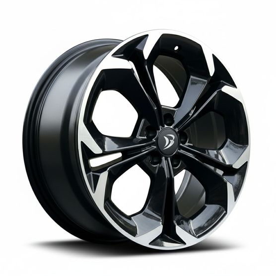 JOGO-RODA-BRW-2030-CIVIC-TOURING-ARO-20---PRETA-DIAMANTADA---5X114 JOGO-RODA-BRW-2030-CIVIC-TOURING-ARO-20---PRETA-DIAMANTADA---5X114