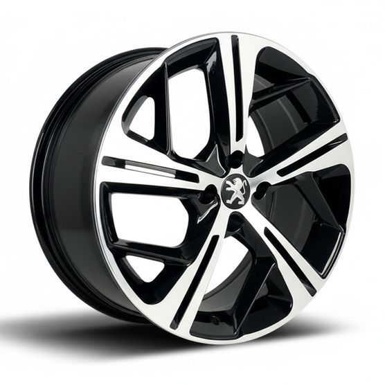 Jogo-Roda-Peugeot-208-GT-Aro-18---Preta-Diamantada---4x108 Jogo-Roda-Peugeot-208-GT-Aro-18---Preta-Diamantada---4x108