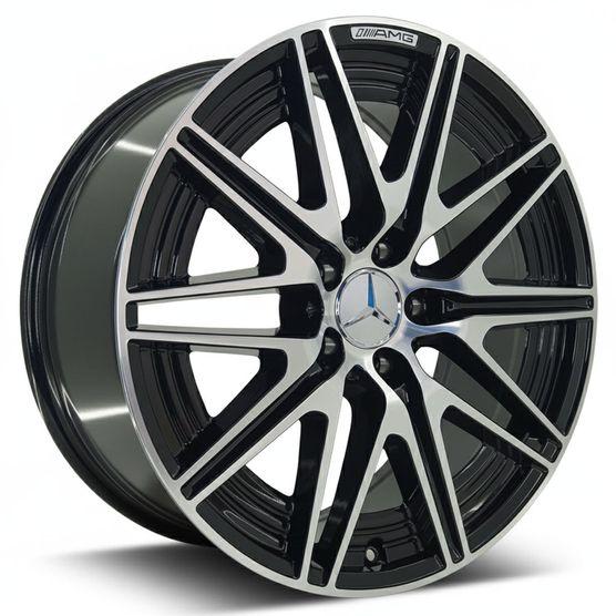 Jogo-Roda-Mercedes-C43-Aro-19---Preta-Diamantada---5x112