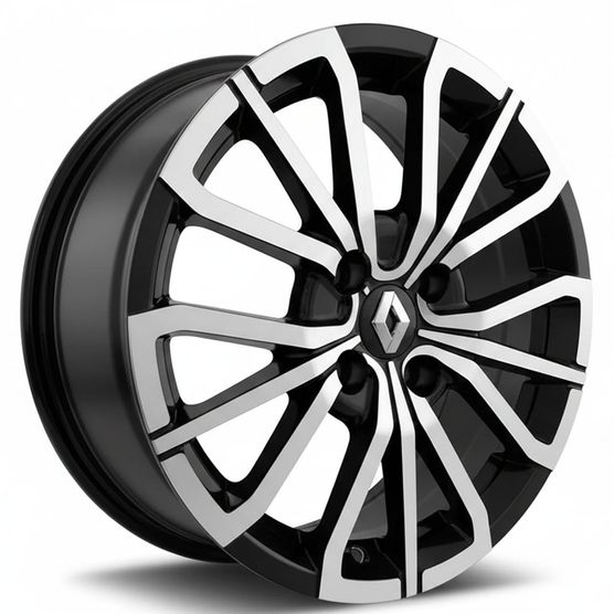 JOGO-RODA-BRW-1410-RENAULT-RS-ARO-15---PRETA-DIAMANTADA---4x100-Tala-6-Off-Set-40